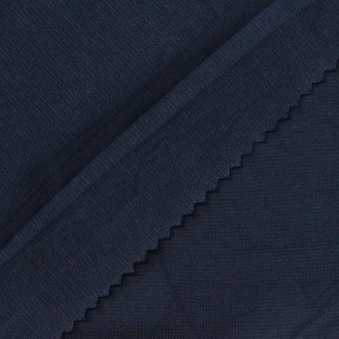 Dark Navy Ribbed Rib Knit, Cotton