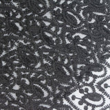 Black Floral Mesh, Polyester — photo 1
