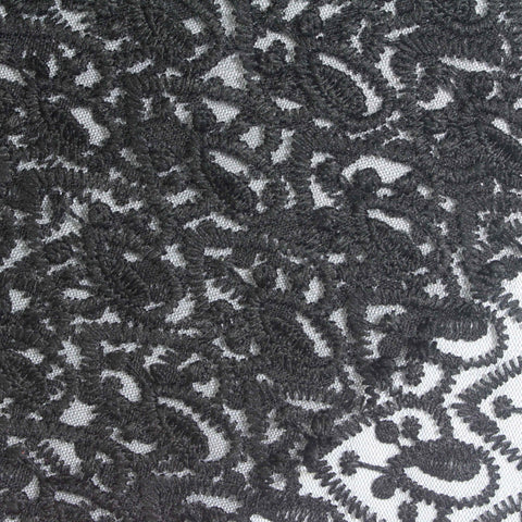 Black Floral Mesh, Polyester