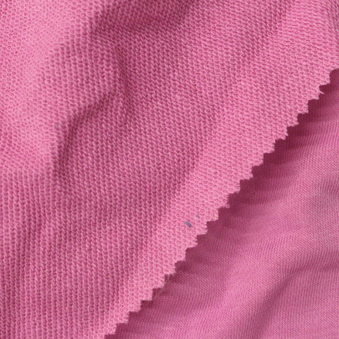 Cotton Polyester French Terry Fabric, 275 gsm, 180 cm — Pink
