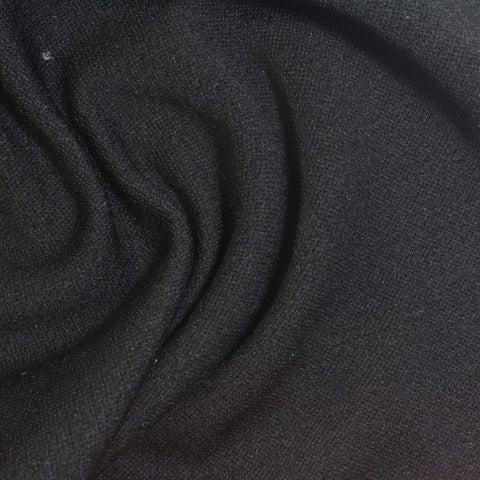 Polyester Stretch Knit Fabric, 220 gsm, 165 cm — Black, ref EF-274195
