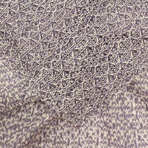 Lavender Geometric Chunky Knit, Poly-Viscose