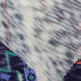 Navy Geometric-Band Knit, Polyester — photo 1