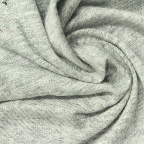 Light Grey Marl Jersey Knit, Cotton-Poly, 130 gsm, 156 cm
