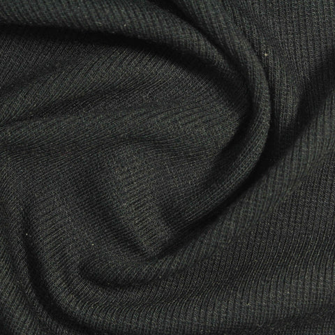 Black Rib Knit, Poly-Viscose