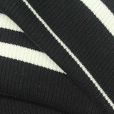 Black Horizontal-Stripe Rib Knit, Polyester, 670 gsm — photo 1