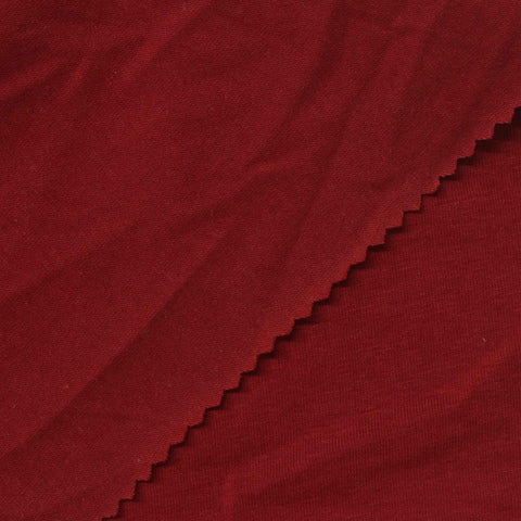 Cotton Polyester Stretch Jersey Knit Fabric, 154 gsm, 165 cm — Red