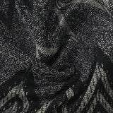 Black Chevron Chunky Knit, Viscose-Poly, 280 gsm — photo 1