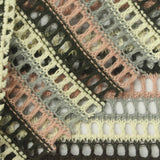 Grey Horizontal-Stripe Pointelle Knit, Poly-Cotton — photo 1