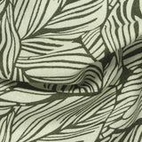 Dark Green Leaf Woven, Linen-Viscose — photo 1