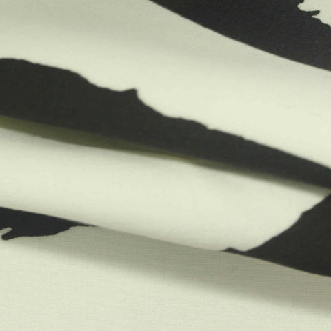 Black Irregular-Animal Print Woven, Poly-Viscose