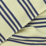 Navy Horizontal-Stripe French Terry, Cotton, 245 gsm — photo 1