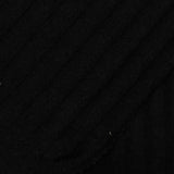 Cotton Polyester Stretch Rib Knit Fabric, 200 gsm, 150 cm — Black — photo 1
