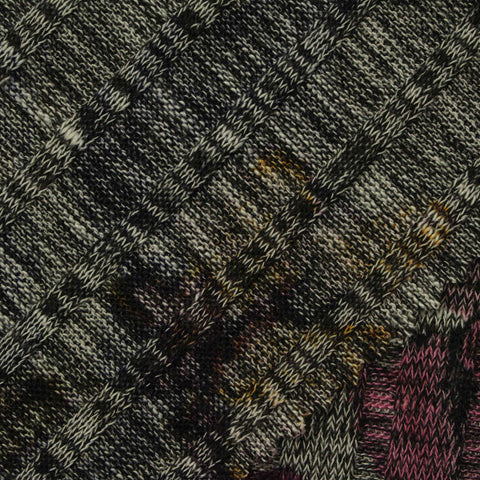 Pink Abstract Rib Knit, Polyester