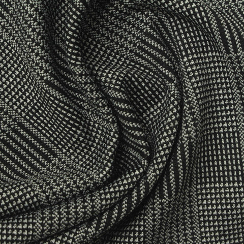Black Geometric Jacquard, Polyester, 290 gsm, 165 cm