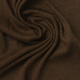 Viscose Stretch Rib Knit Fabric, 274 gsm, 129 cm — Brown — photo 1