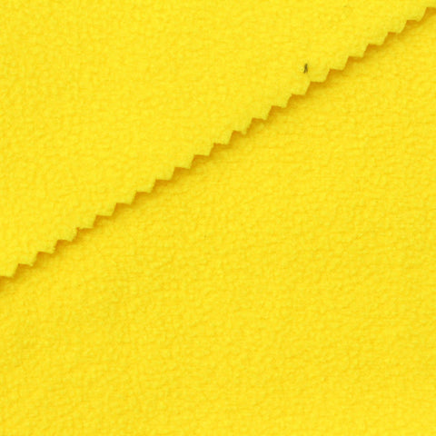 100% Polyester Fleece Fabric, 240 gsm, 160 cm — Yellow