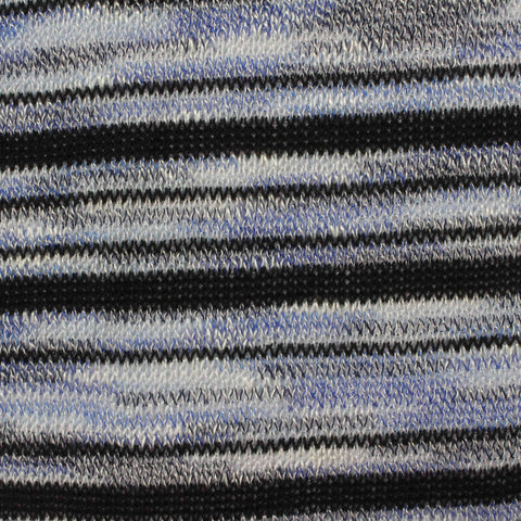 Black Horizontal-Stripe Jersey Knit, 190 gsm