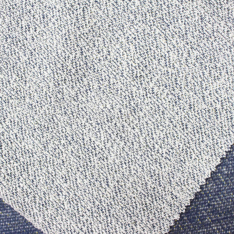 Dark Blue Marl French Terry, Cotton-Metallic, 232 gsm