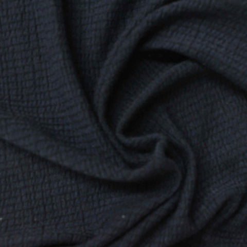 Polyester Stretch Knit Fabric, 180 gsm, 130 cm — Navy