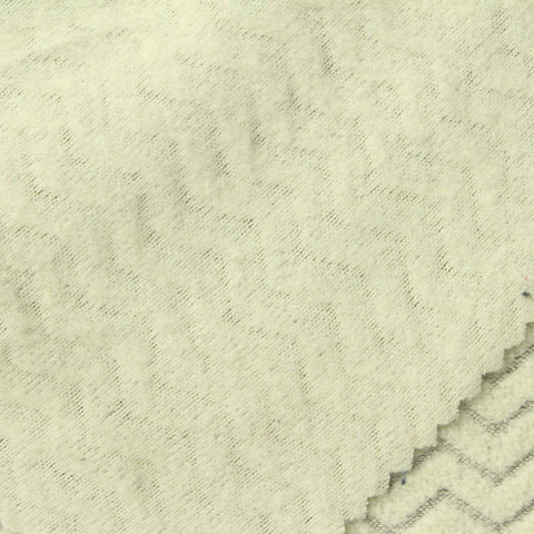 Cream Tone-on-Tone Chevron Jacquard, Polyester, 190 gsm