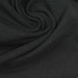 Cotton Polyester Stretch French Terry Fabric, 240 gsm, 165 cm — Black — photo 1