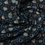 Blue Floral Knit, Polyester, 160 gsm — photo 1