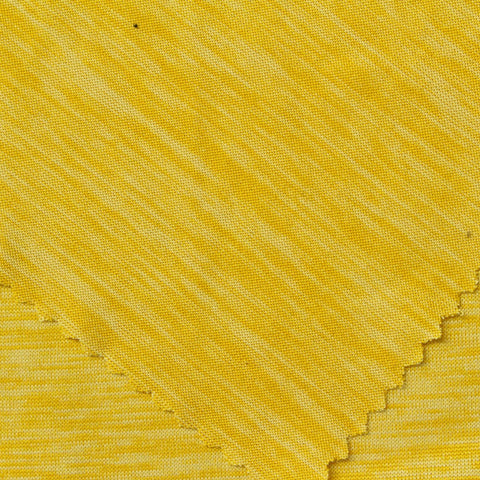 Yellow Marl Jersey Knit, Polyester, 150 gsm