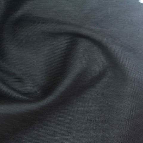 Dark Grey Marl Rib Knit, Wool-Cotton