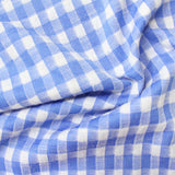 Blue Check Jacquard, Poly-Viscose — photo 1