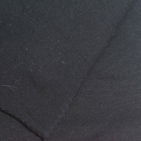 Cotton Stretch Jersey Knit Fabric, 155 gsm, 173 cm — Black
