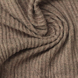 Heathered Beige Marl Rib Knit, Polyester — photo 1