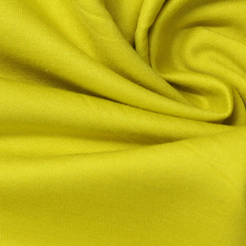 Nylon Viscose Stretch Ponte Knit Fabric, 250 gsm, 150 cm — Yellow