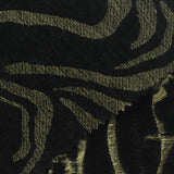 Black Animal Print Chenille, Polyester — photo 1