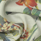 Orange Flowers Woven, Viscose-Poly — photo 1