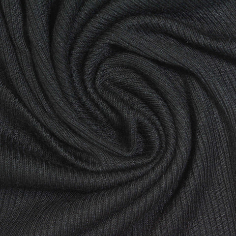 Black Rib Knit, Viscose