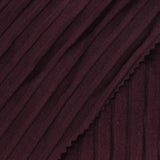 Brushed Polyester Viscose Stretch Rib Knit Fabric, 250 gsm, 150 cm — Purple — photo 1