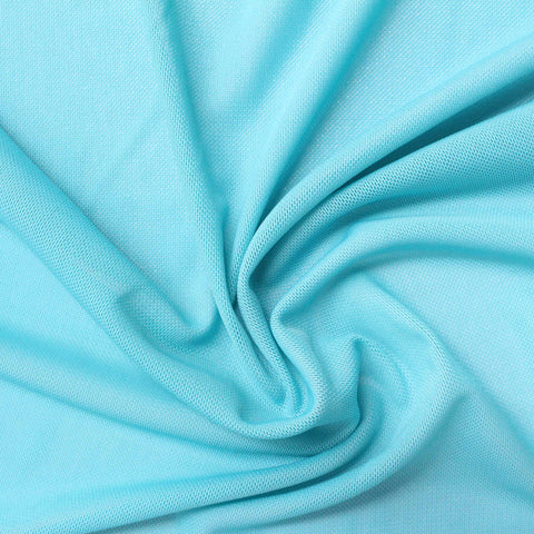 Nylon Stretch Mesh Fabric, 148 gsm, 163 cm — Blue