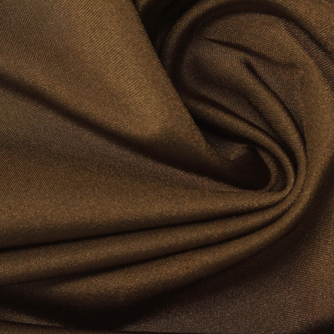 Polyester Stretch Warp Knit Fabric, 200 gsm, 155 cm — Brown