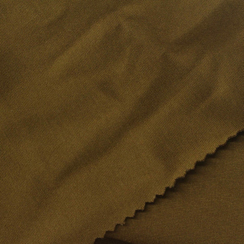 Viscose Nylon Stretch Ponte Knit Fabric, 350 gsm, 160 cm — Khaki, ref EF-259916