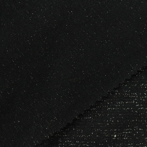 Black Marl Chunky Knit, Polyester, 215 gsm