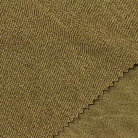 Viscose Stretch French Terry Fabric, 270 gsm, 160 cm — Khaki