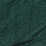 Dark Green Fine-Eyelet Rib Knit, Poly-Viscose — photo 1