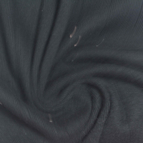 100% Cotton Rib Knit Fabric, 240 gsm, 175 cm — Grey