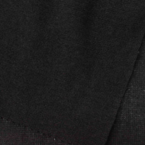 Polyester Stretch Chunky Knit Fabric, 160 gsm, 152 cm — Black