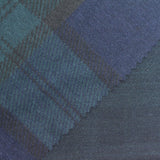 Dark Blue Plaid Jacquard, Poly-Viscose, 240 gsm — photo 1