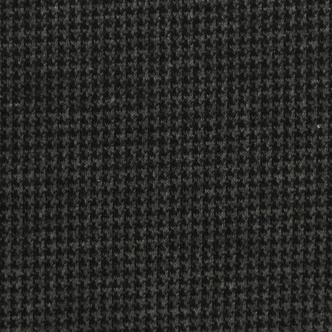 Black Houndstooth Knit, Polyester, 290 gsm