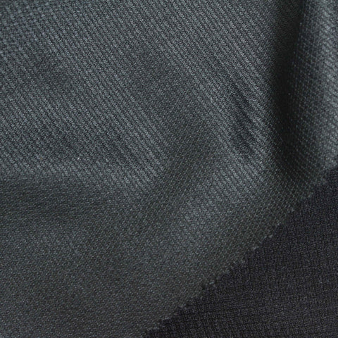 100% Polyester Waffle Knit Fabric, 220 gsm, 165 cm — Black
