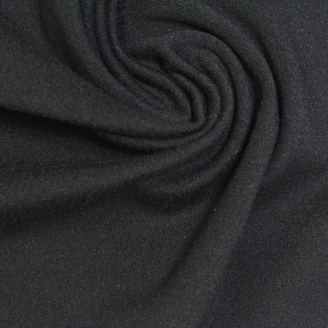 Black Marl Interlock Knit, Nylon-Spandex