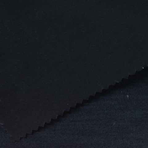 Brushed Cotton Polyester Stretch Sateen Fabric, 267 gsm, 136 cm — Navy